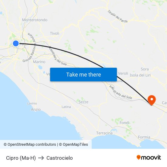 Cipro (Ma-H) to Castrocielo map