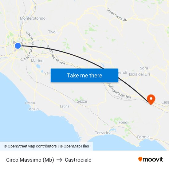 Circo Massimo (Mb) to Castrocielo map