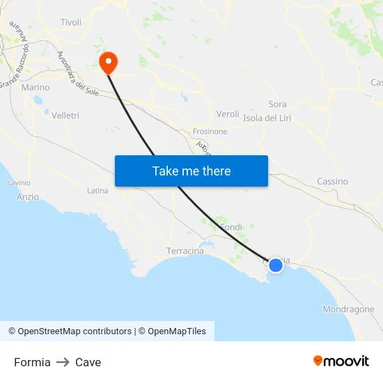 Formia to Cave map