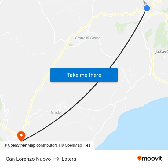 San Lorenzo Nuovo to Latera map