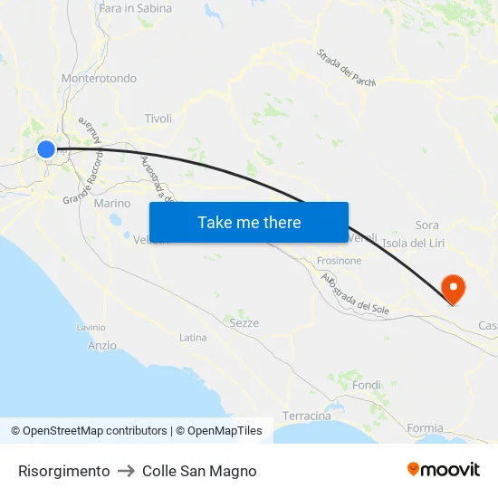 Risorgimento to Colle San Magno map