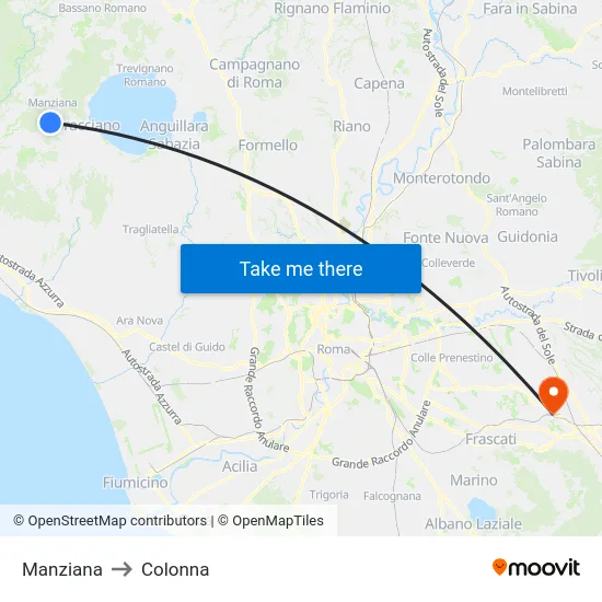 Manziana to Column map