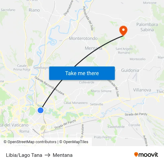Libya/Lake Tana to Mentana map
