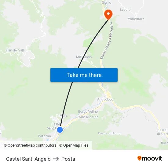 Castel Sant' Angelo to Posta map