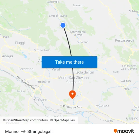 Morino to Strangolagalli map