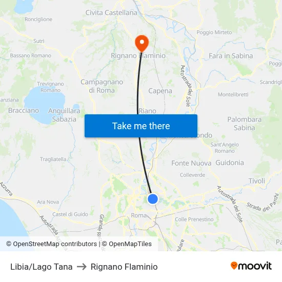 Libya/Lake Tana to Rignano Flaminio map