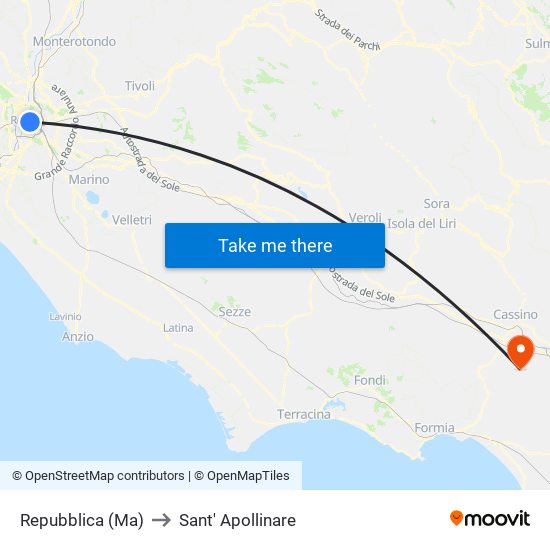 Repubblica (Ma) to Sant' Apollinare map