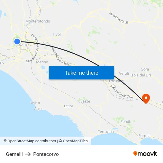 Gemelli to Pontecorvo map