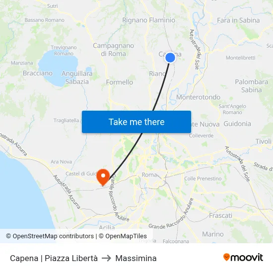 Capena | Liberty Square to Massimina map