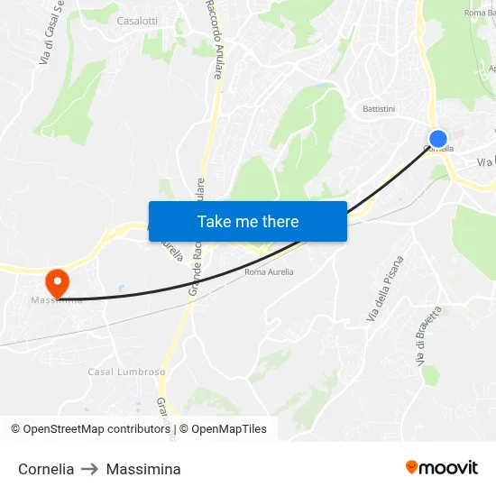 Cornelia to Massimina map