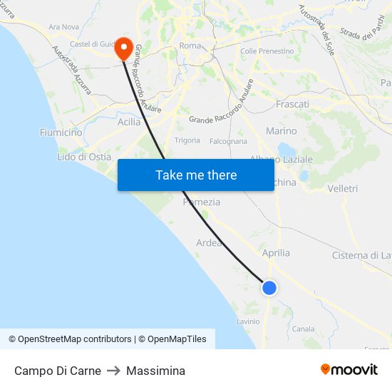 Campo Di Carne to Massimina map