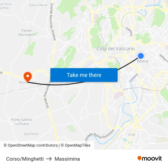 Corso/Minghetti to Massimina map