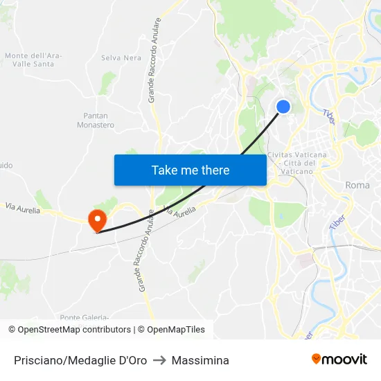 Prisciano/Gold Medals to Massimina map