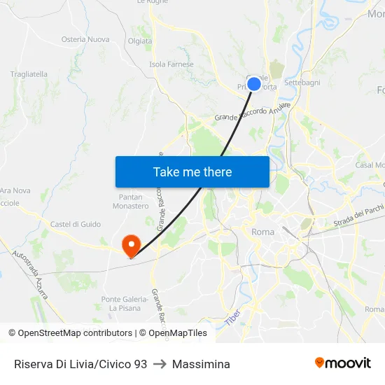 Livia Reserve/Number 93 to Massimina map