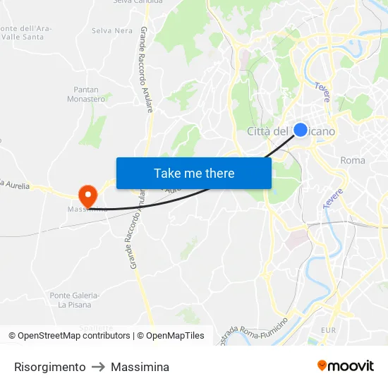 Risorgimento to Massimina map
