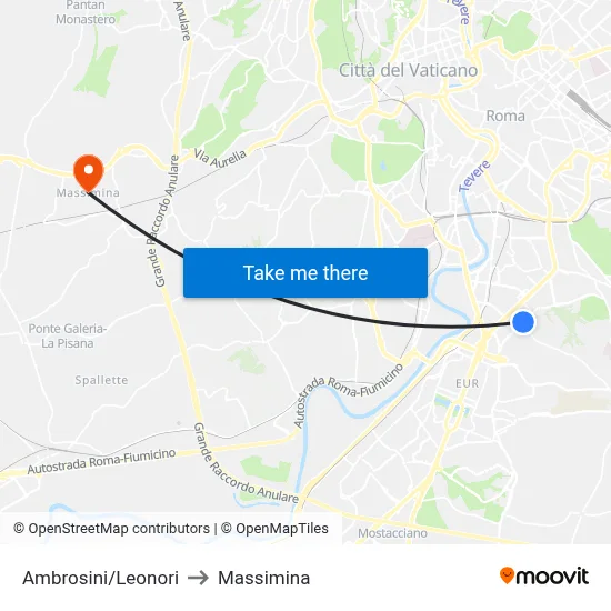 Ambrosini/Leonori to Massimina map