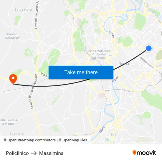 Polyclinic to Massimina map
