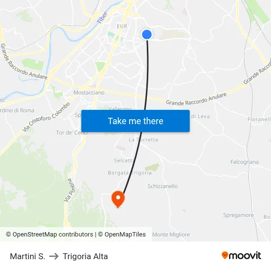 Martini S. to Trigoria Alta map