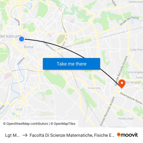 Lgt Marzio to Facoltà Di Scienze Matematiche, Fisiche E Naturali (Sogene) map