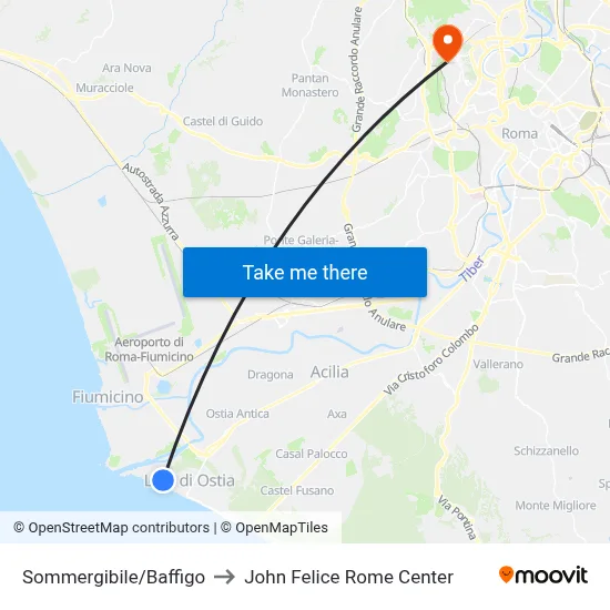 Sommergibile/Baffigo to John Felice Rome Center map