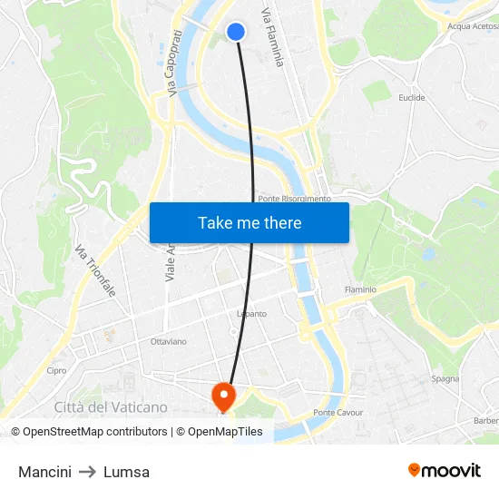 Mancini to Lumsa map