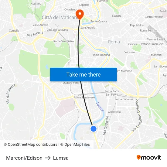 Marconi/Edison to Lumsa map
