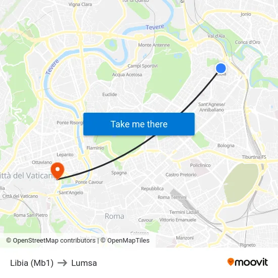Libia (Mb1) to Lumsa map