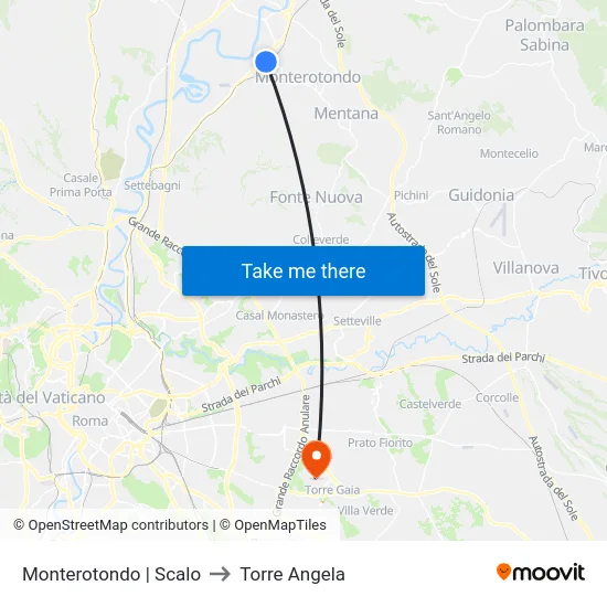 Monterotondo | Scalo to Torre Angela map