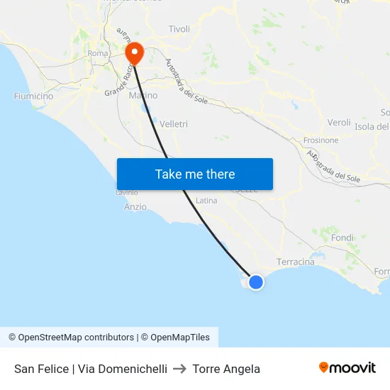 San Felice | Via Domenichelli to Torre Angela map