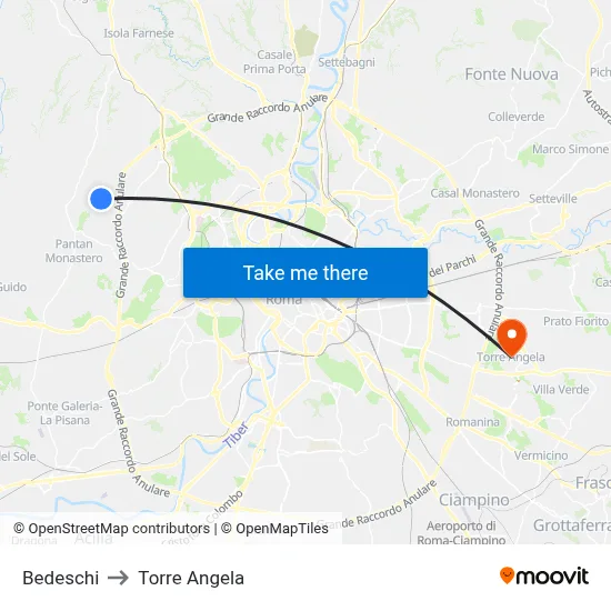 Bedeschi to Torre Angela map