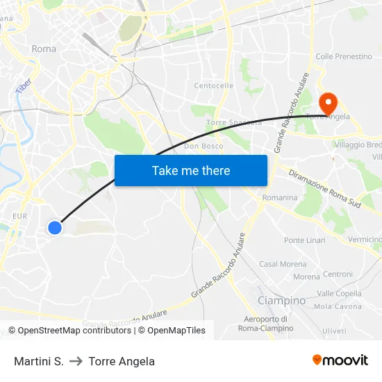 Martini S. to Torre Angela map