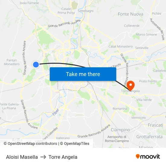 Aloisi Masella to Torre Angela map