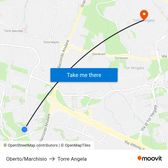 Oberto/Marchisio to Torre Angela map