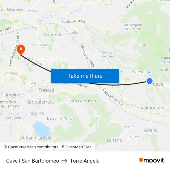Cave | San Bartolomeo to Torre Angela map