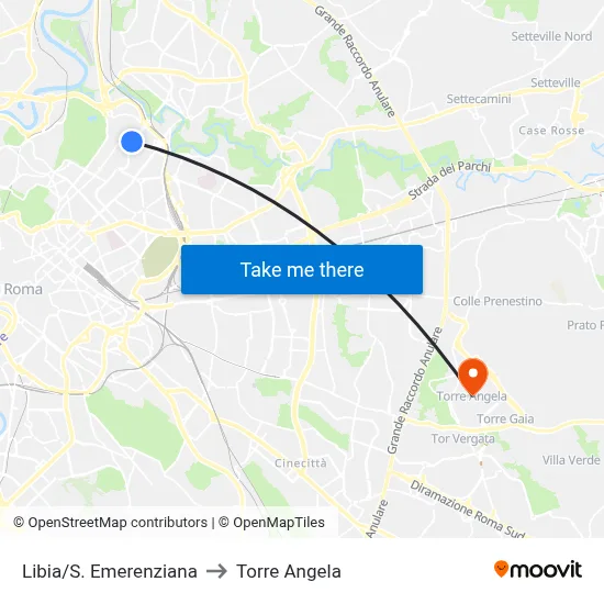 Libya/St. Emerenziana to Torre Angela map