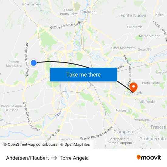 Andersen/Flaubert to Torre Angela map