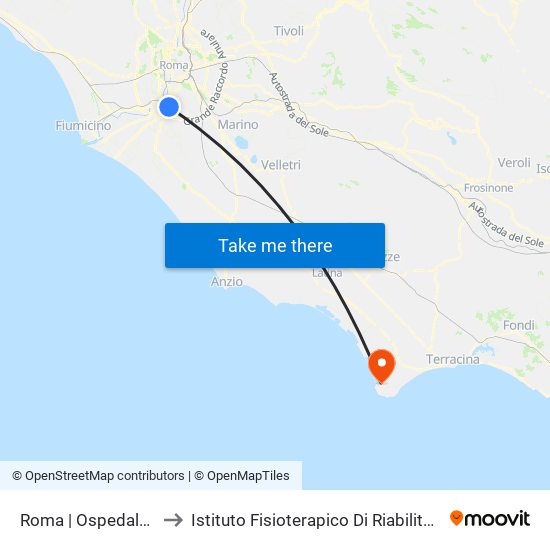 Roma | Ospedale Sant'Eugenio to Istituto Fisioterapico Di Riabilitazione Clara Franceschini map