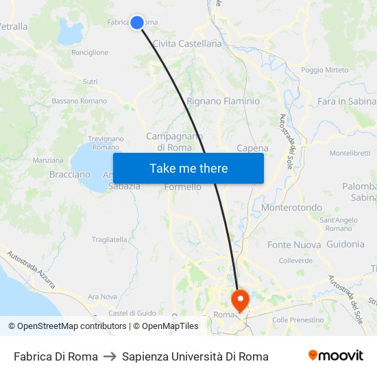 Fabrica Di Roma to Sapienza Università Di Roma map