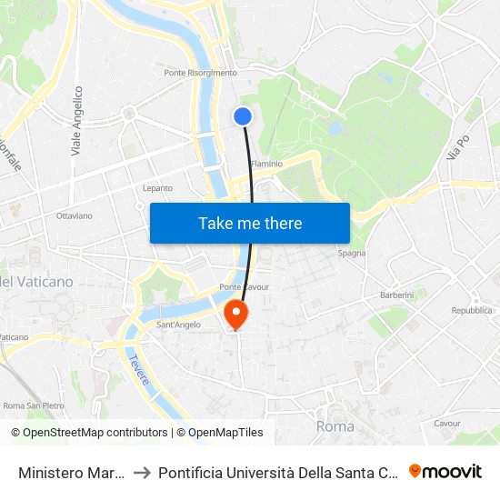 Ministero Marina to Pontificia Università Della Santa Croce map