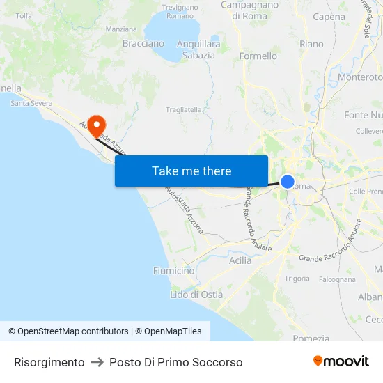 Risorgimento to Posto Di Primo Soccorso map