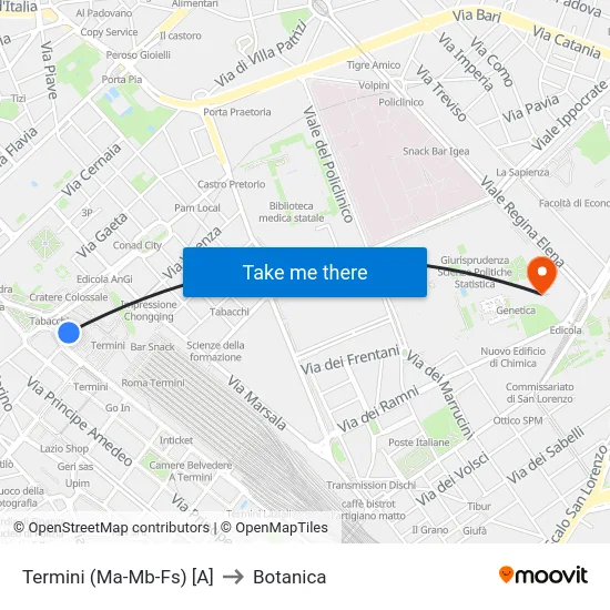 Termini (Ma-Mb-Fs) [A] to Botanica map