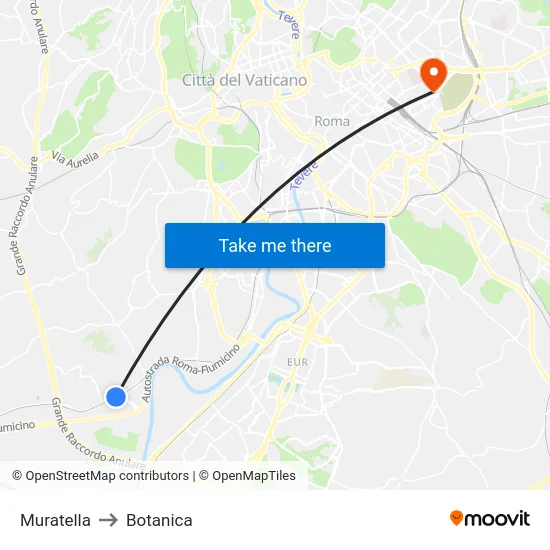 Muratella to Botanica map