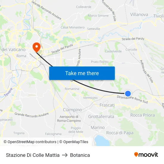 Stazione Di Colle Mattia to Botanica map