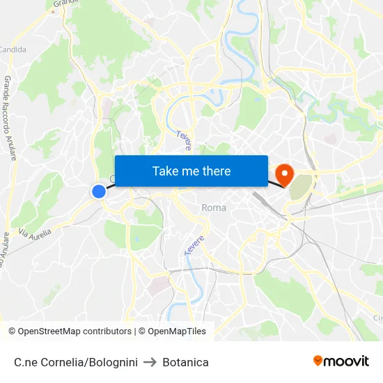 C.ne Cornelia/Bolognini to Botanica map