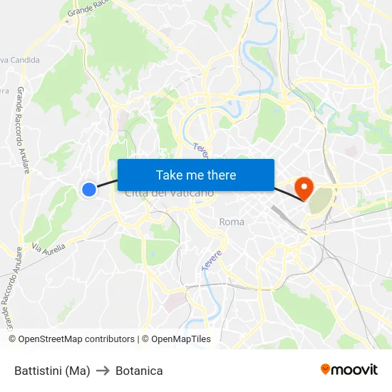 Battistini (Ma) to Botanica map