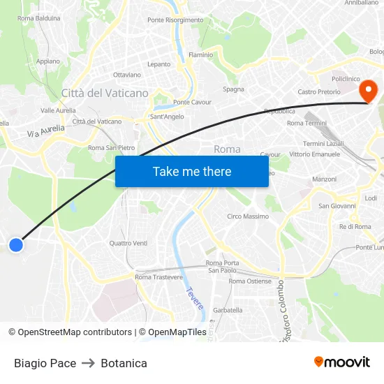 Biagio Pace to Botanica map