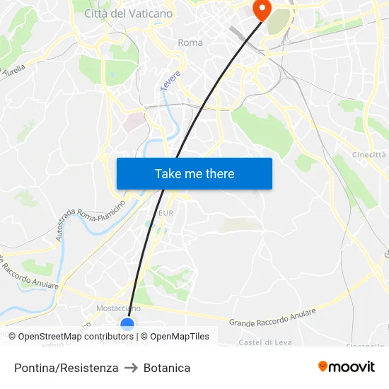 Pontina/Resistance to Botanica map