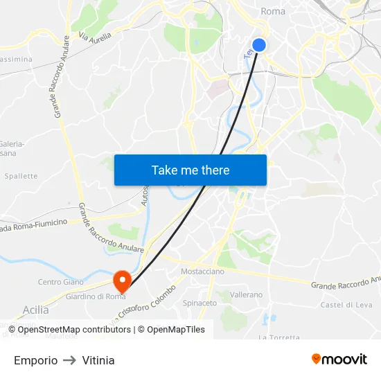 Emporium to Vitinia map