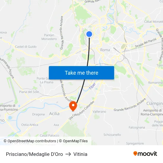 Prisciano/Gold Medals to Vitinia map