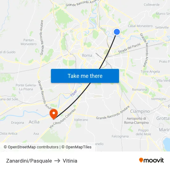 Zanardini/Pasquale to Vitinia map